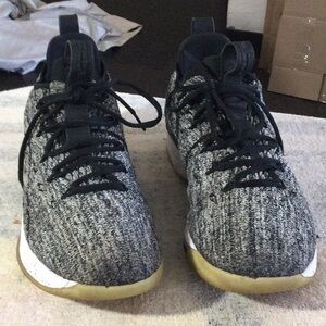 Black and Gray Knit Sneakers